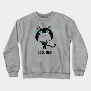 Cat "Cool man" Crewneck Sweatshirt